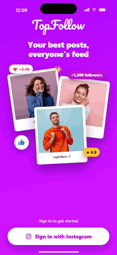 TopFollow coin earning preview